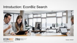 Thumbnail of the Presentation “Introduction EconBiz Search”