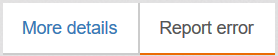 Screenshot of the “Report error” tab at the bottom of every title detail page in EconBiz